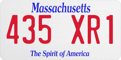 MA license plate 435XR1