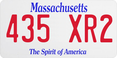 MA license plate 435XR2
