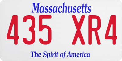 MA license plate 435XR4