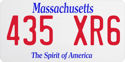 MA license plate 435XR6