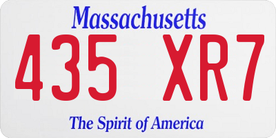 MA license plate 435XR7