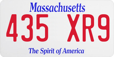 MA license plate 435XR9