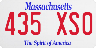 MA license plate 435XS0