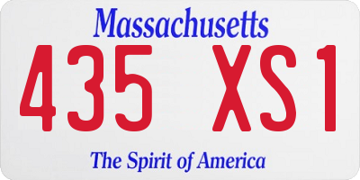 MA license plate 435XS1