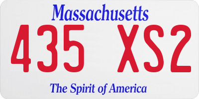 MA license plate 435XS2