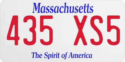 MA license plate 435XS5