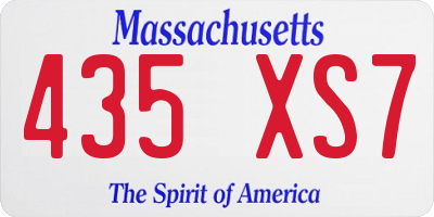 MA license plate 435XS7