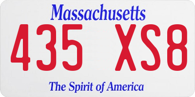 MA license plate 435XS8