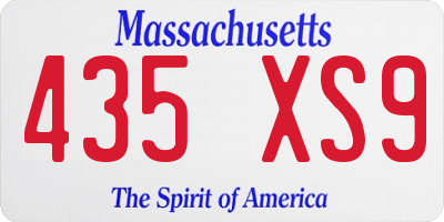 MA license plate 435XS9