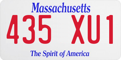 MA license plate 435XU1