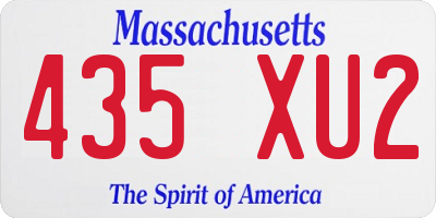 MA license plate 435XU2