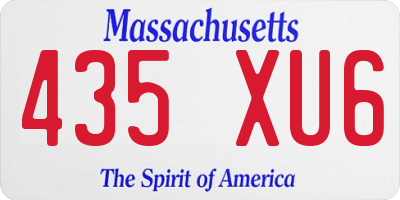 MA license plate 435XU6