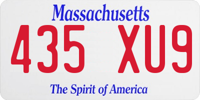 MA license plate 435XU9