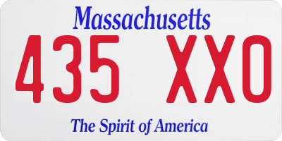 MA license plate 435XX0
