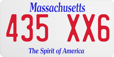 MA license plate 435XX6