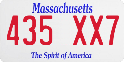 MA license plate 435XX7