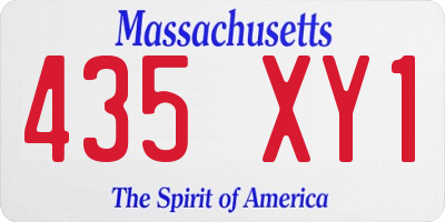 MA license plate 435XY1