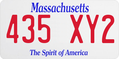 MA license plate 435XY2