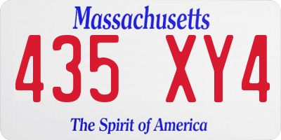 MA license plate 435XY4