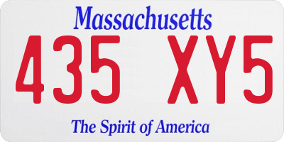 MA license plate 435XY5