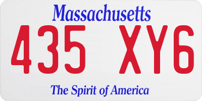 MA license plate 435XY6