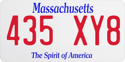 MA license plate 435XY8