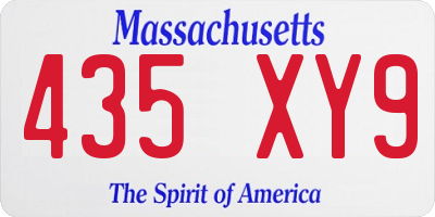 MA license plate 435XY9