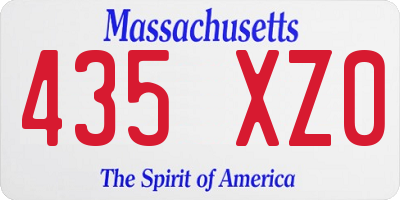 MA license plate 435XZ0