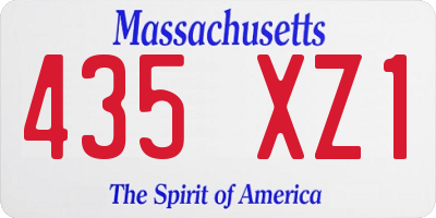 MA license plate 435XZ1