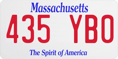 MA license plate 435YB0