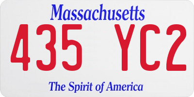 MA license plate 435YC2