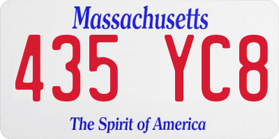 MA license plate 435YC8