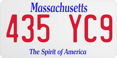 MA license plate 435YC9
