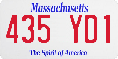 MA license plate 435YD1