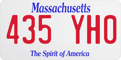 MA license plate 435YH0