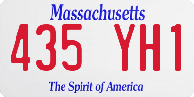 MA license plate 435YH1