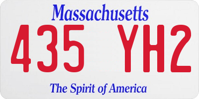 MA license plate 435YH2