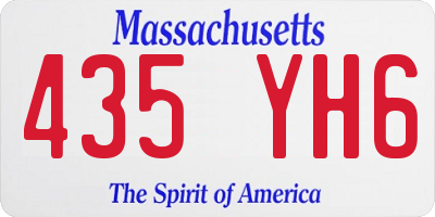 MA license plate 435YH6