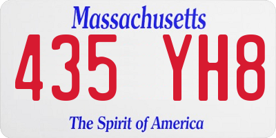 MA license plate 435YH8