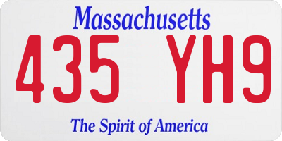 MA license plate 435YH9