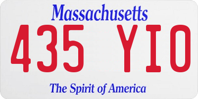MA license plate 435YI0