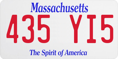 MA license plate 435YI5