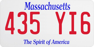 MA license plate 435YI6