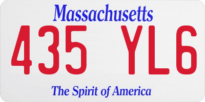MA license plate 435YL6