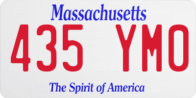 MA license plate 435YM0