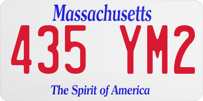 MA license plate 435YM2