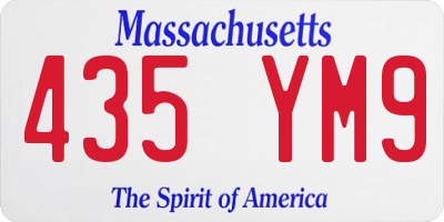 MA license plate 435YM9