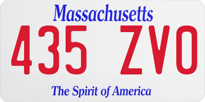 MA license plate 435ZV0
