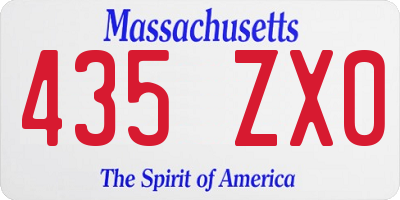 MA license plate 435ZX0
