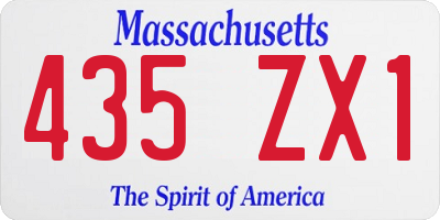 MA license plate 435ZX1